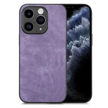 Classic Vintage Leather Phone Case For Everyday Protection And Easy Handling For Daily Convenience - slim purple leather phone case with TPU/PC protection