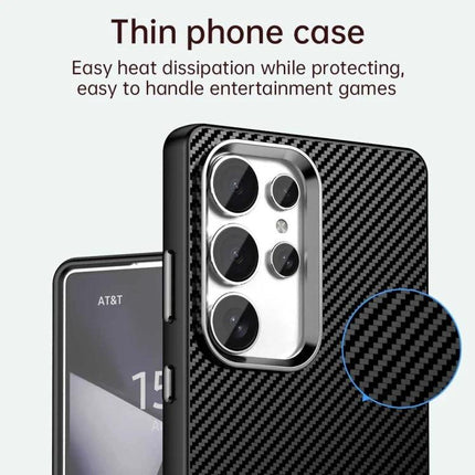 Samsung Phone Case For Everyday Protection Durable And Practical For Daily Use And Travel - thin carbon fiber textured protective case for Samsung with raised camera lip