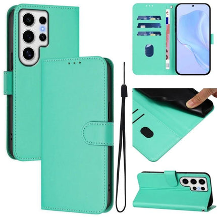 Leather Phone Case For Everyday Carry Essentials Simple Protective Case For Daily Errands On The Go - teal wallet style with card slots, stand and strap