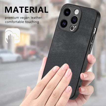 Vintage Leather Phone Case for Everyday Protection with slim vegan leather, raised edges and durable TPU/PC blend for pocket-friendly everyday use