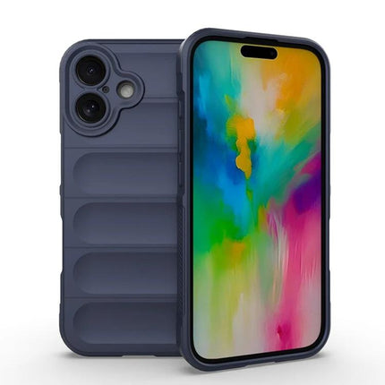 Essential Protective Case For iPhone Daily Use - navy TPU shell with soft flannel lining, precise cutouts, slim scratch‑resistant everyday protection