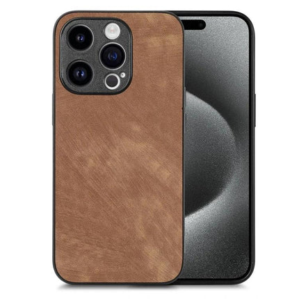 Vintage Leather Phone Case For Everyday Device Protection During Commutes And Daily Use - brown leather TPU PC protective phone case