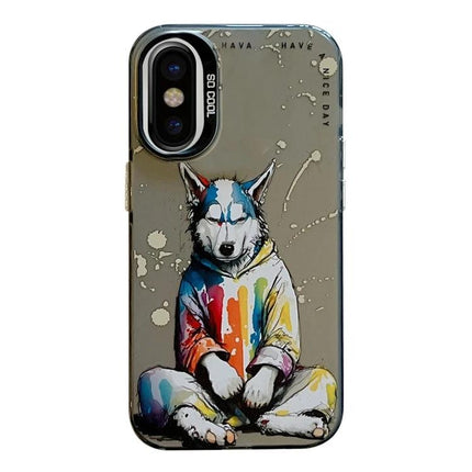 iPhone Case Animal Print for Everyday Protection - slim TPU+PC phone case with colorful husky art, durable everyday scratch and drop protection