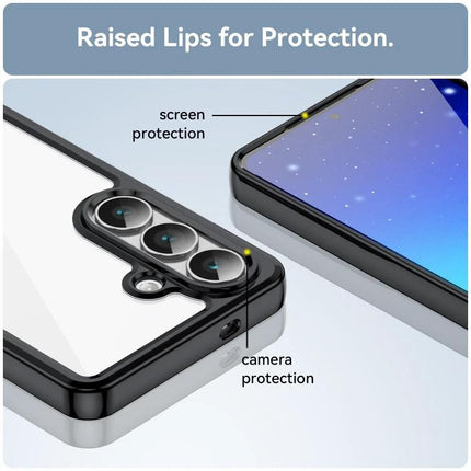 Acrylic Phone Case For Samsung Galaxy Everyday Protection For Daily Life And Handling During Commutes with raised lips for screen and camera protection