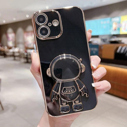iPhone Case With Astronaut Stand For Hands-Free Video Watching - ultra-thin electroplated soft shell with built-in 3D astronaut stand
