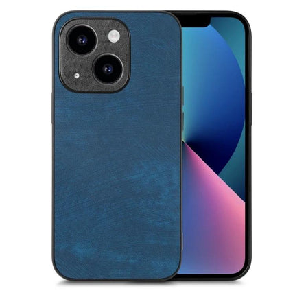 Leather Phone Case For Everyday iPhone Protection And Handling During Commutes And Daily Activities - slim blue leather TPU PC iPhone case with raised edges for screen and camera