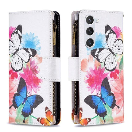 Galaxy Phone Case Card Access For Everyday Use That Keeps Your Phone Safe On The Go - floral butterfly wallet case for Samsung S25 with card slot and kickstand