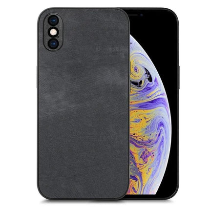 Classic Vintage Leather Phone Case For Everyday Protection And Easy Handling For Daily Convenience slim black leather back cover with TPU/PC edges
