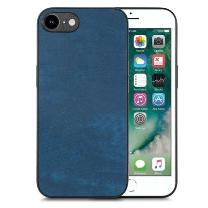Vintage Leather Phone Case For Everyday Use in blue leather with slim TPU/PC protection, pocket-friendly and scratch-resistant