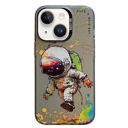 iPhone Case With Animal Pattern For Everyday Protection During Commutes And Daily Use - oil-paint astronaut animal design, TPU PC protective case