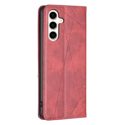 Leather Phone Case for Daily Use and Card Storage - red PU leather wallet case with card slots and TPU shell for everyday protection