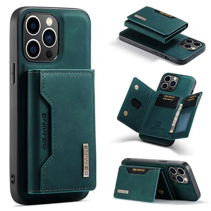 DG.MING Leather Phone Case With Card Holder For Everyday Commuting And On The Go Practical Everyday Essential - green leather wallet case with stand