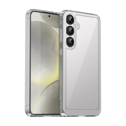 Colorful Samsung Galaxy Case For Everyday Protection - clear acrylic TPU slim shockproof case with raised camera lip and textured grip