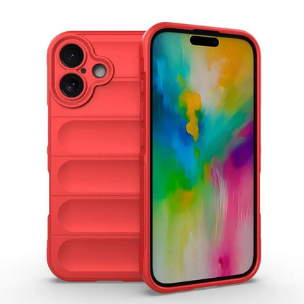 Essential Protective Case For iPhone Daily Use in red TPU with soft flannel lining, slim shock‑resistant design and precise cutouts