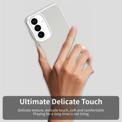 Essential Phone Case for Everyday Protection clear TPU PC PET slim case shown in hand with delicate texture