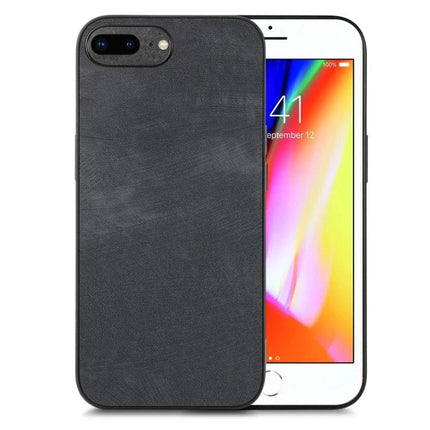 Vintage Leather Phone Case For Everyday Use - slim black leather phone case with TPU and PC protection for daily commutes and scratches