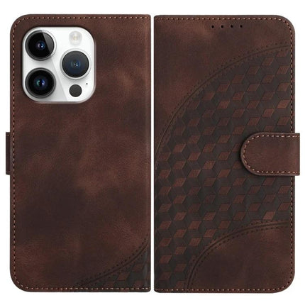 Elephant Head PU Case with Lanyard and Wallet Stand for iPhone 16 Pro Plus 16 in brown embossed PU leather with magnetic closure and built-in horizontal stand