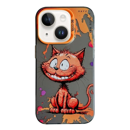 iPhone Case With Animal Pattern For Everyday Protection During Commutes And Daily Use - oil painting cat design, TPU PC durable protection