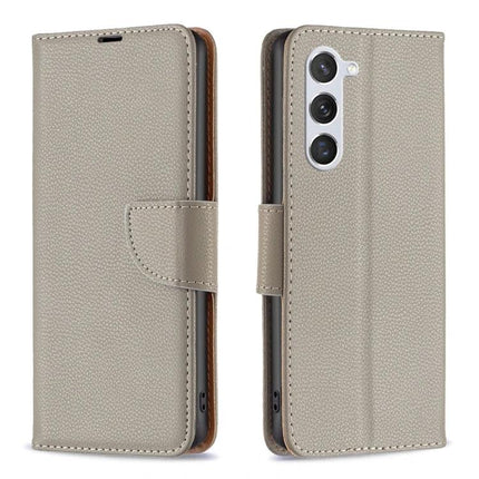 Leather Flip Phone Case With Card Slots - beige PU leather wallet case with card slots, TPU lining and kickstand for hands-free use