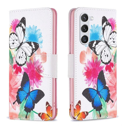 Leather Phone Case for Galaxy - Slim Everyday Protection for Daily Phone Handling floral butterfly wallet case for Samsung Galaxy S25, slim PU leather