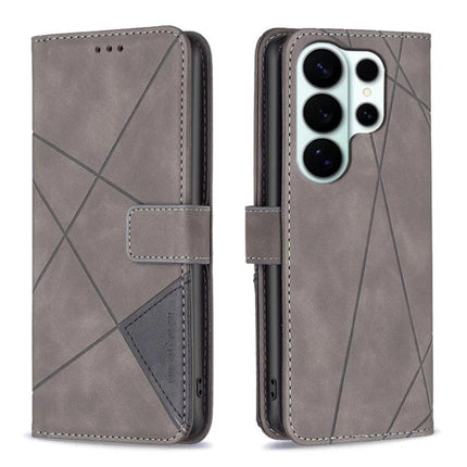 Leather Phone Case For Daily Protection On Samsung Essentials - grey PU leather wallet case with card slots and kickstand