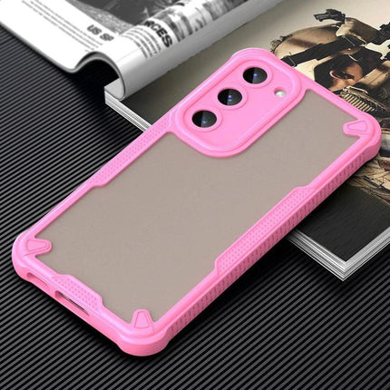 Armor Glaze Case for Samsung Phones Everyday Protection - slim pink PC TPU hybrid case guarding against scratches and minor drops