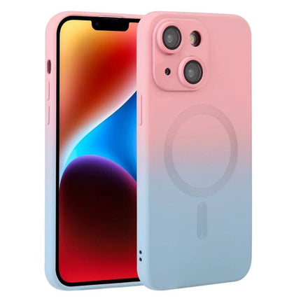 iPhone Gradient Case for Everyday Protection pink to blue gradient slim durable everyday use, camera cutouts and MagSafe ring