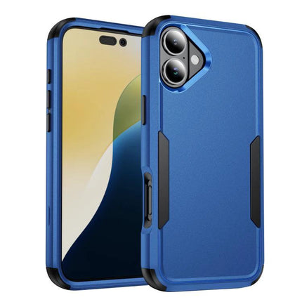 Phone Case for Everyday Protection on Commutes — slim blue dual-material TPU+PC commuter phone case for trains and buses