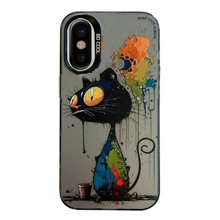 iPhone Case Animal Print for Everyday Protection - slim TPU PC shell with colorful artistic cat design, impact-resistant, pocket-friendly