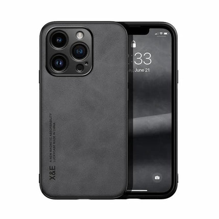 Magnetic Leather Phone Case for Everyday Travel Protection - slim black PU leather TPU phone case with magnetic car mount compatibility