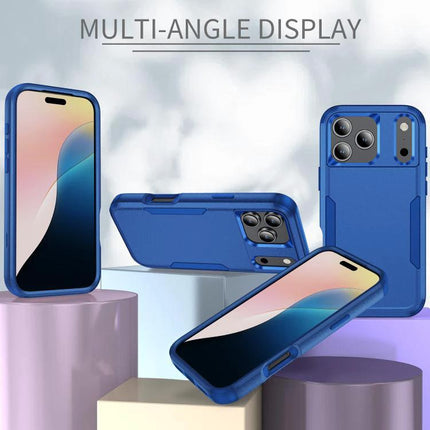 Phone Case for Daily Commutes - durable blue TPU+PC protective case shown from multiple angles, slim profile protecting against scratches and bumps