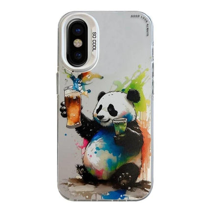 iPhone Case Animal Print for Everyday Protection - slim TPU+PC panda watercolor print protective case