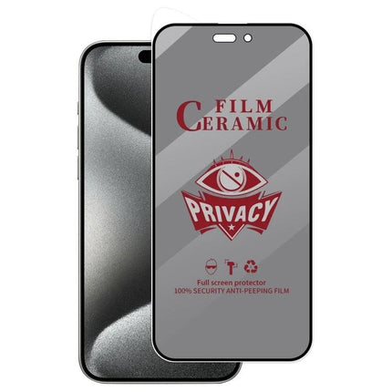iPhone Privacy Film For Daily Screen Protection On The Go - ceramic privacy screen protector blocking side views and scratches while commuting