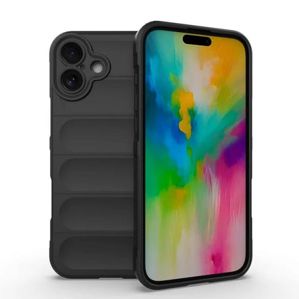 Phone Case for iPhone 16 Pro and 16 Plus Daily Use slim black flexible TPU case protecting against scratches and dirt