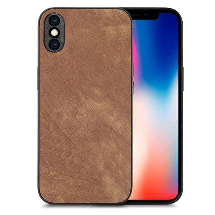 Classic Vintage Leather Phone Case For Everyday Protection And Easy Handling For Daily Convenience - brown leather slim protective phone case