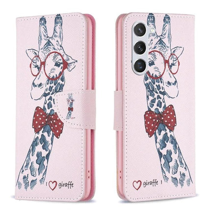 Leather Phone Case for Galaxy - Slim Everyday Protection for Daily Phone Handling pink giraffe print wallet folio for Samsung Galaxy S25