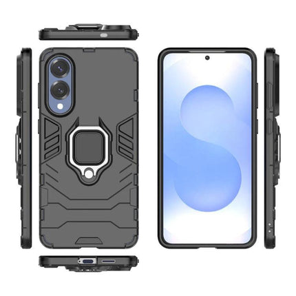 Samsung Protective Case With Snug Fit For Everyday Use showing rugged PC TPU construction, ring stand, precise cutouts, full access to controls
