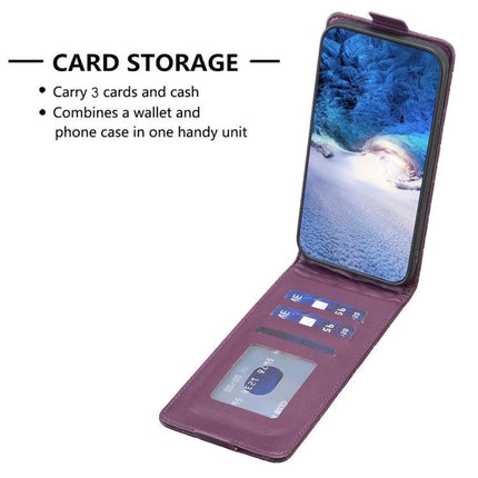 Practical Flip Case for Everyday Smartphone Protection With Durable PU and TPU Build showing card slots, clear ID window and built-in stand