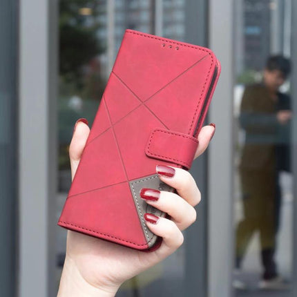 Leather Phone Case For Daily Protection On Samsung Essentials - red PU leather wallet case with card slots and stand