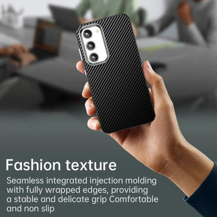 Samsung Galaxy S23 Case Everyday Protection slim textured black carbon-fiber grip case protecting against scratches and dirt