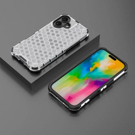 iPhone Case For Everyday Protection During Daily Commutes, Work, And Errands For Easy Handling - clear TPU+PC honeycomb protective phone cover