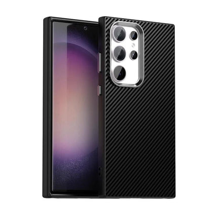 Samsung Phone Case For Everyday Protection Durable And Practical For Daily Use And Travel - black carbon fiber textured protective Samsung case