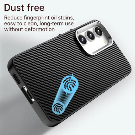 Samsung Galaxy S23 Case Everyday Protection slim carbon-fiber textured case, dust-free, fingerprint-resistant PC TPU PET blend