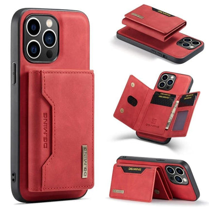 DG.MING Leather Phone Case With Card Holder For Everyday Commuting And On The Go Practical Everyday Essential - red leather wallet case with card slots and stand