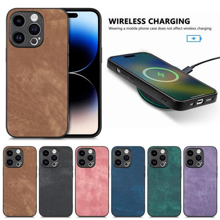 Leather Phone Case For Everyday iPhone Protection And Handling During Commutes And Daily Activities - slim leather TPU PC case with raised edges and wireless charging friendly