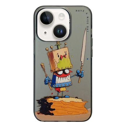 iPhone Case With Animal Pattern For Everyday Protection During Commutes And Daily Use - oil painting creature design, TPU PC protective phone case