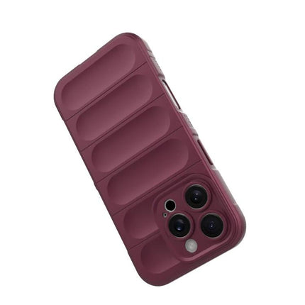 Phone Case for iPhone 16 Pro and 16 Plus Daily Use slim flexible TPU burgundy protective case against scratches and dirt
