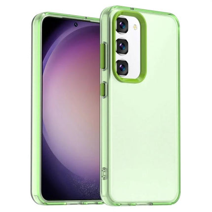 Candy Protective Case For Samsung Galaxy Phone, Everyday Protection Against Scratches And Dust - slim green TPU PC PET clear back case