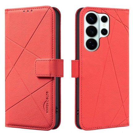 Leather Phone Case With Card Slots And Cash Pocket - coral leather wallet case with 3 card slots, cash pocket, RFID blocking, magnetic closure