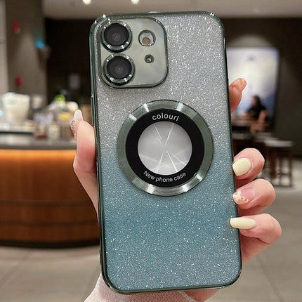 Daily Phone Case for iPhone 12 Everyday Protection - glitter TPU case with magnetic ring and clear button access, 6.1-inch everyday protection